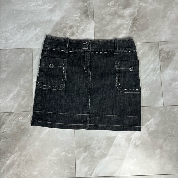 Ann Taylor Women’s Jeans Skirt Size 8 Vintage Black Cotton - Picture 13 of 13